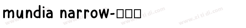 mundia narrow字体转换